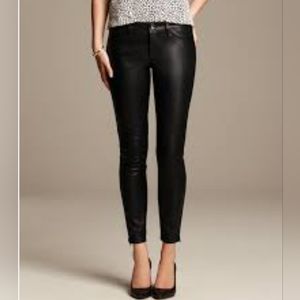 Banana Republic Faux Leather Stretch Jeggings Size 24 (00) Petite Mid Rise
